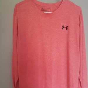 Men's  Orange Loose Heat Gear  Under Armour Shirt
